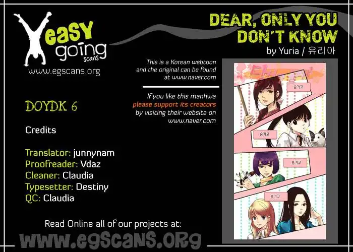 Dear, Only You Dont Know! Chapter 6 1